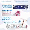 Kit 3 SilverCare + EasyCare DKT — bundle DIU plata antimicrobiana volumen moderado médicos recurrentes, regalo 50 DIU Standard