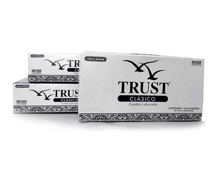 Condón TRUST Clásico - cajas apiladas