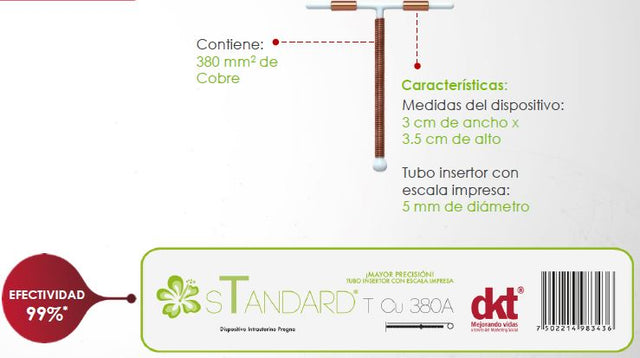 50 DIU Standard T Cu 380A DKT — cincuenta dispositivos intrauterinos de cobre de regalo incluidos en Kit Protocolo Mife/Miso x15