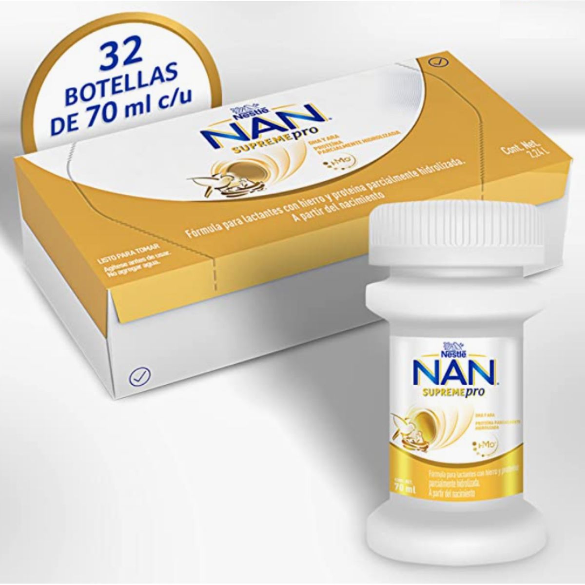 Fórmula Liquida NAN SUPREMEPRO 32 Frascos DE 70 ML